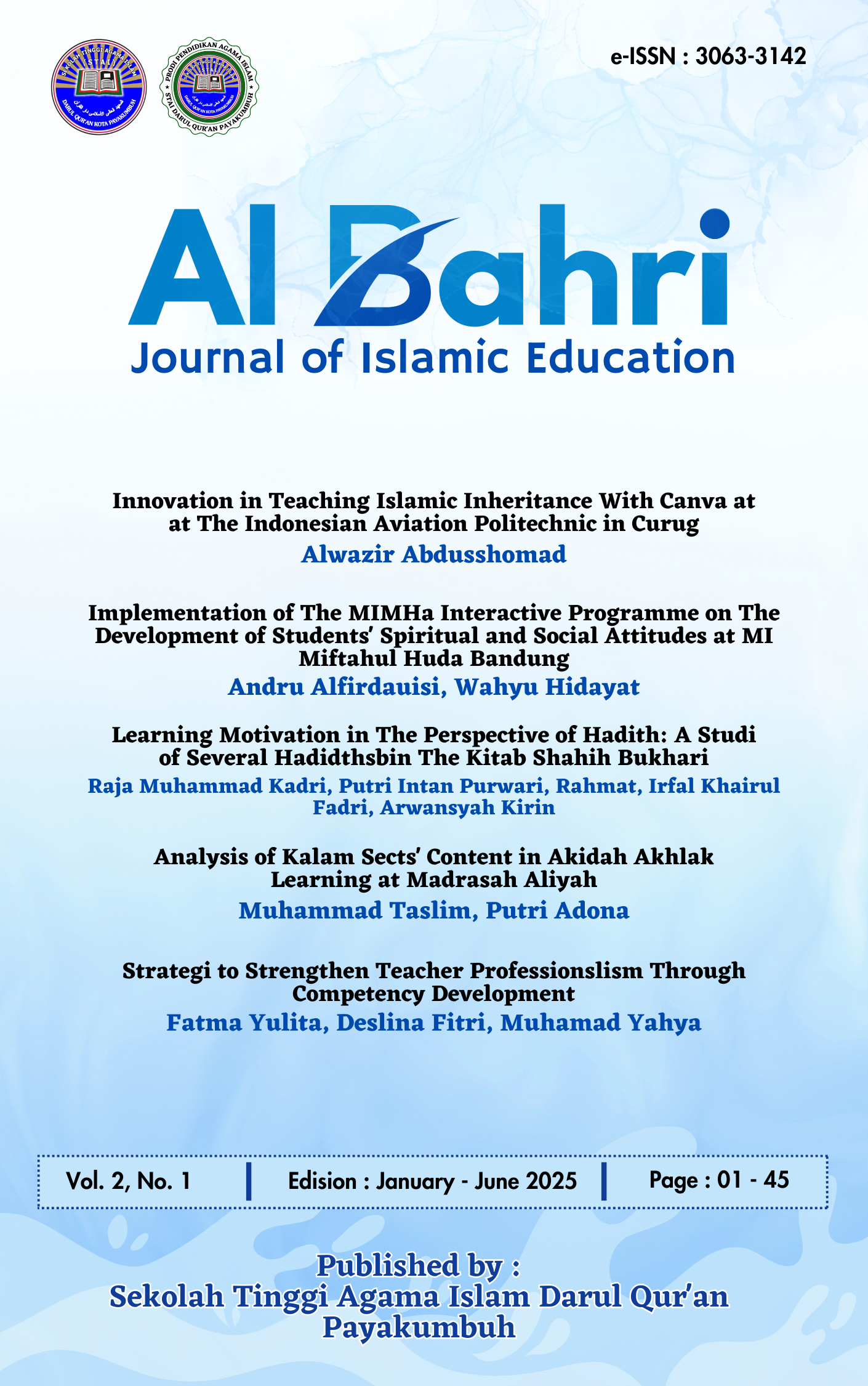 View Vol. 2 No. 1 (2025): Al Bahri, June 2025